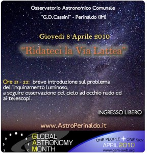 Inquinamento Luminoso - Giovedi 8 Aprile