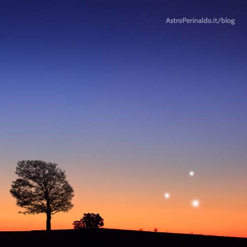 Tre pianeti per arricchire i tramonti di Maggio: la “danza” di Venere, Mercurio e Giove.