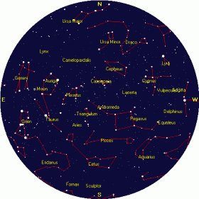 le costellazioni di novembre