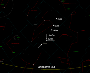 mappa posizione cometa Lulin