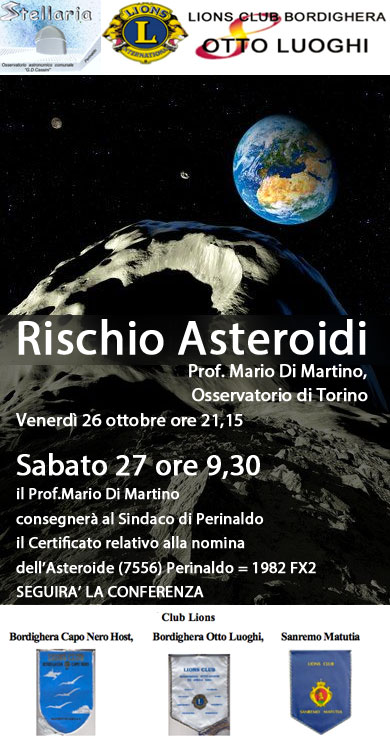 Conferenza Prof. Mario Di Martino - Rischio Asteroidi