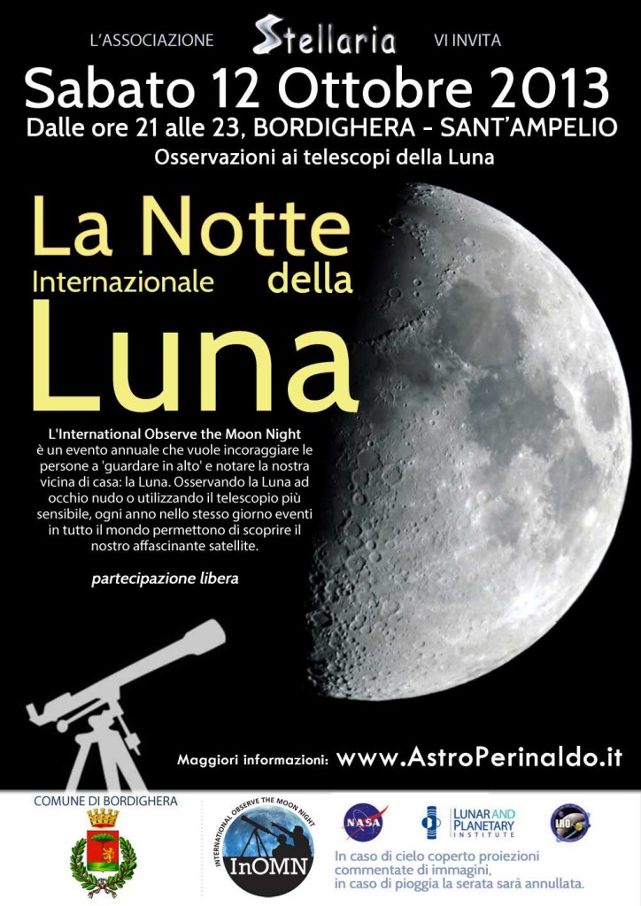Notte della Luna 2013 moon watch party